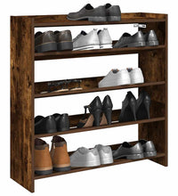 Schuhregal Räuchereiche 80x25x81 cm Holzwerkstoff