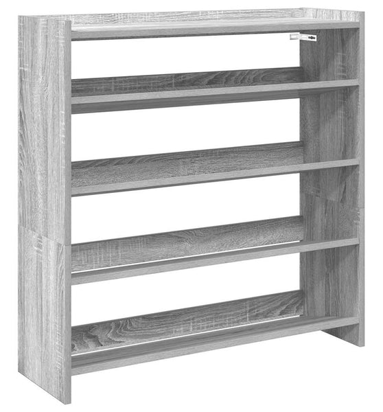 Schuhregal Grau Sonoma 80x25x81 cm Holzwerkstoff