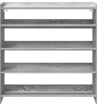 Schuhregal Grau Sonoma 80x25x81 cm Holzwerkstoff