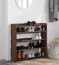 Schuhregal Braun Eichen-Optik 80x25x81 cm Holzwerkstoff