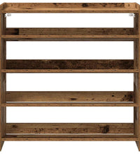 Schuhregal Braun Eichen-Optik 80x25x81 cm Holzwerkstoff