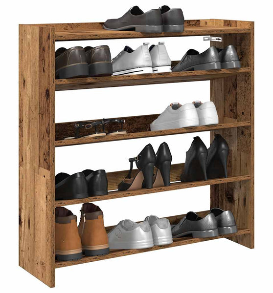 Schuhregal Altholz-Optik 80x25x81 cm Holzwerkstoff