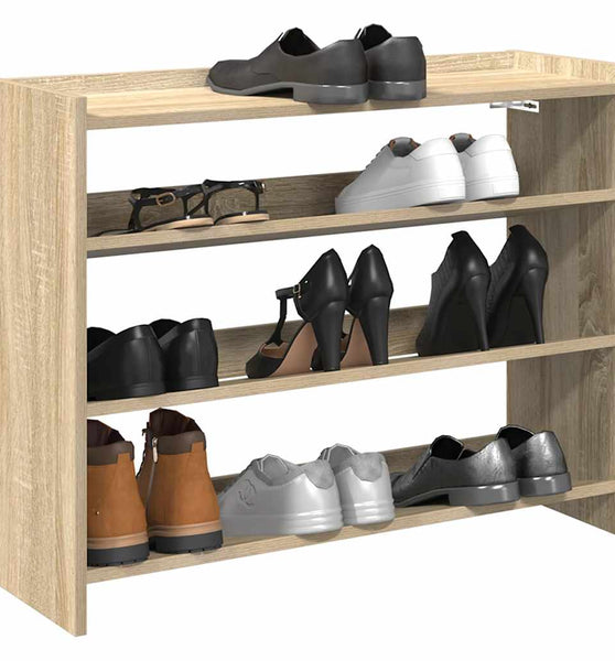 Schuhregal Sonoma-Eiche 80x25x61,5 cm Holzwerkstoff