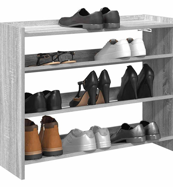 Schuhregal Grau Sonoma 80x25x61,5 cm Holzwerkstoff