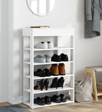 Schuhregal Weiß 60x30x98 cm Holzwerkstoff