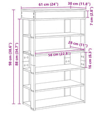 Schuhregal Weiß 60x30x98 cm Holzwerkstoff
