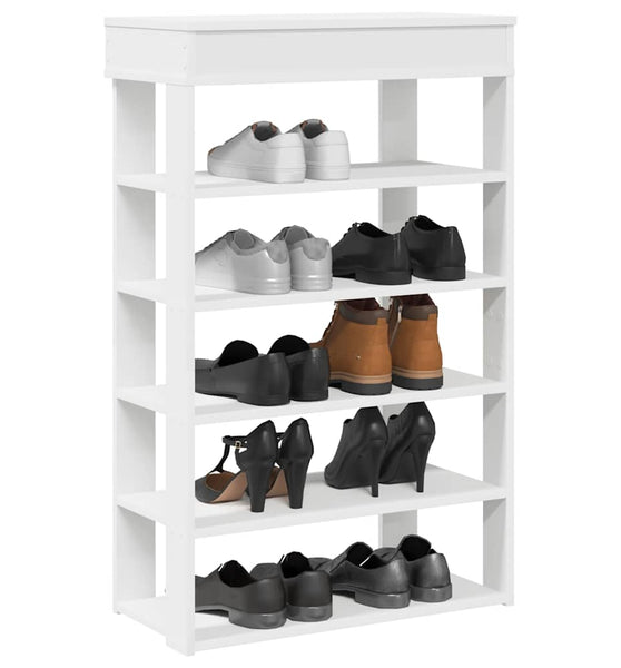 Schuhregal Weiß 60x30x98 cm Holzwerkstoff