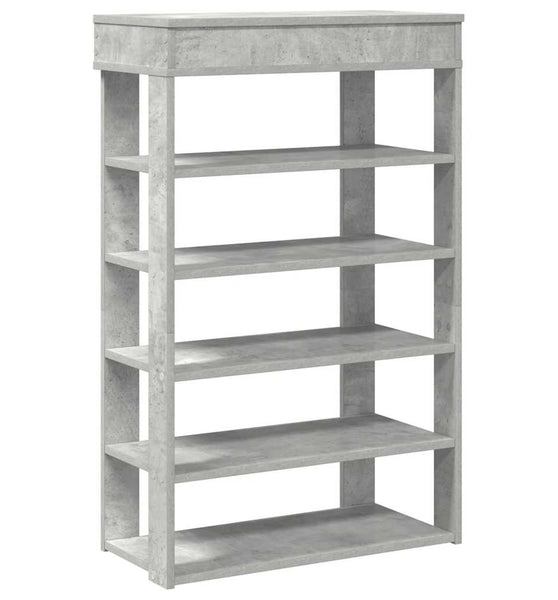 Schuhregal Betongrau 60x30x98 cm Holzwerkstoff