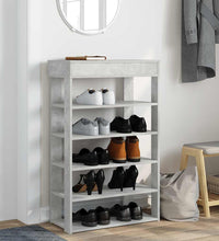 Schuhregal Betongrau 60x30x98 cm Holzwerkstoff