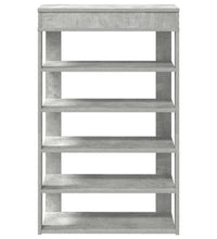 Schuhregal Betongrau 60x30x98 cm Holzwerkstoff