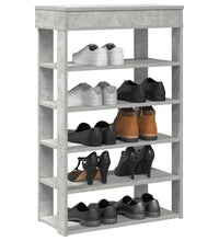 Schuhregal Betongrau 60x30x98 cm Holzwerkstoff