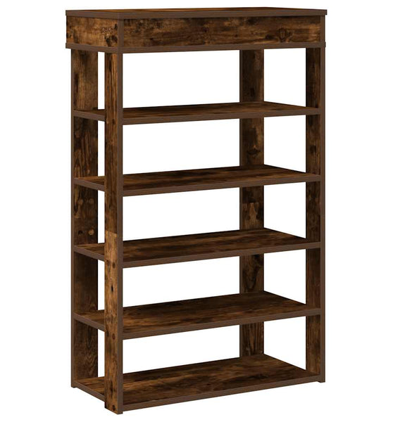 Schuhregal Räuchereiche 60x30x98 cm Holzwerkstoff