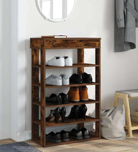 Schuhregal Räuchereiche 60x30x98 cm Holzwerkstoff