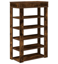 Schuhregal Räuchereiche 60x30x98 cm Holzwerkstoff