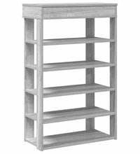 Schuhregal Grau Sonoma 60x30x98 cm Holzwerkstoff