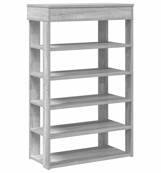 Schuhregal Grau Sonoma 60x30x98 cm Holzwerkstoff