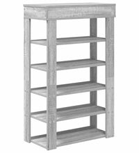 Schuhregal Grau Sonoma 60x30x98 cm Holzwerkstoff