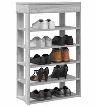 Schuhregal Grau Sonoma 60x30x98 cm Holzwerkstoff