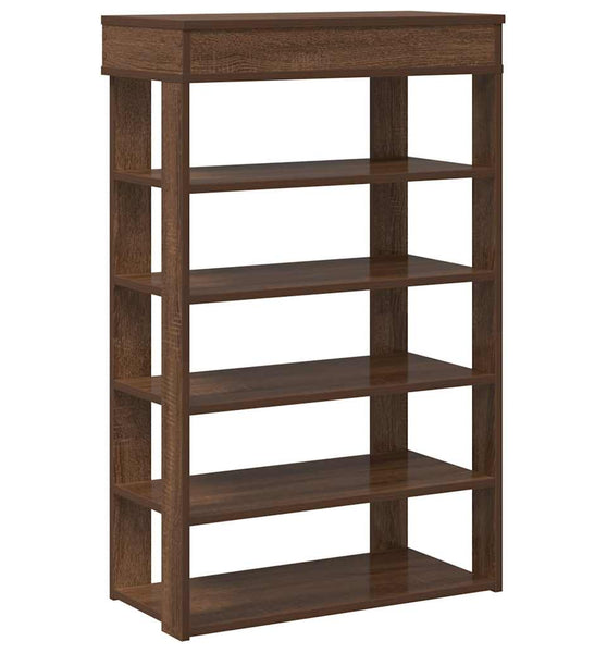 Schuhregal Braun Eichen-Optik 60x30x98 cm Holzwerkstoff