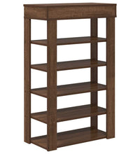 Schuhregal Braun Eichen-Optik 60x30x98 cm Holzwerkstoff