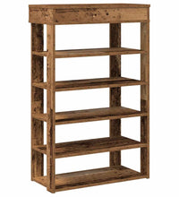 Schuhregal Altholz-Optik 60x30x98 cm Holzwerkstoff