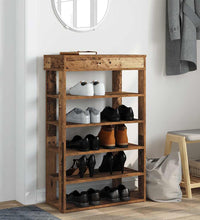 Schuhregal Altholz-Optik 60x30x98 cm Holzwerkstoff