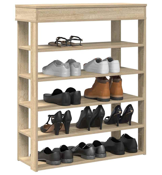 Schuhregal Sonoma-Eiche 80x30x98 cm Holzwerkstoff