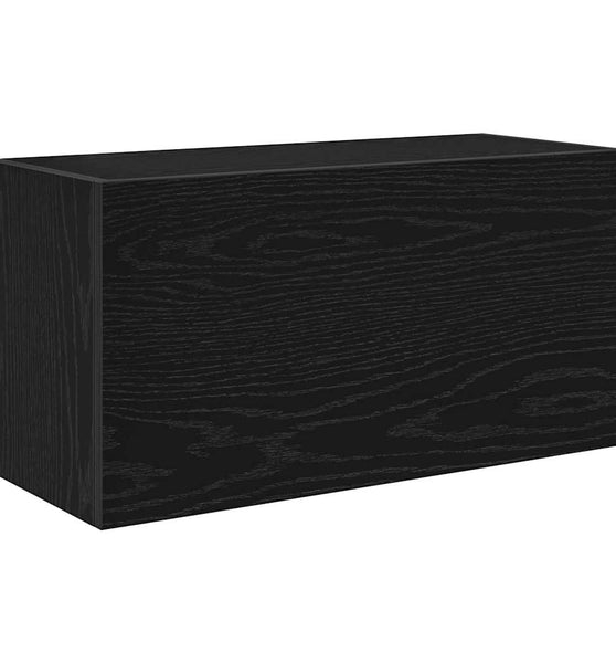 Bad-Wandschrank Schwarz 60x25x30 cm Holzwerkstoff