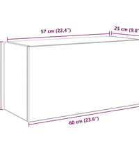 Bad-Wandschrank Schwarz 60x25x30 cm Holzwerkstoff