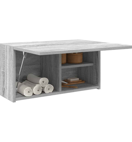 Bad-Wandschrank Grau Sonoma 60x25x30 cm Holzwerkstoff