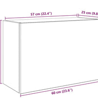 Bad-Wandschrank Weiß 60x25x40 cm Holzwerkstoff