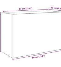 Bad-Wandschrank Sonoma-Eiche 60x25x40 cm Holzwerkstoff