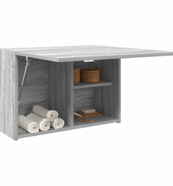 Bad-Wandschrank Grau Sonoma 60x25x40 cm Holzwerkstoff