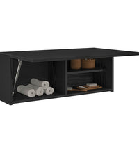 Bad-Wandschrank Schwarz 80x25x30 cm Holzwerkstoff