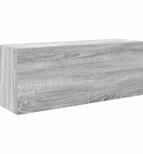 Bad-Wandschrank Grau Sonoma 80x25x30 cm Holzwerkstoff