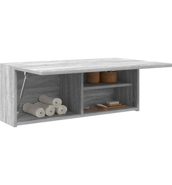 Bad-Wandschrank Grau Sonoma 80x25x30 cm Holzwerkstoff