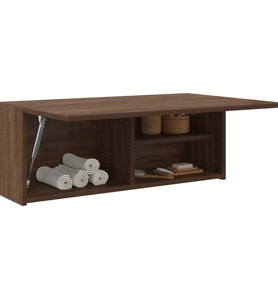 Bad-Wandschrank Braun Eichen-Optik 80x25x30 cm Holzwerkstoff