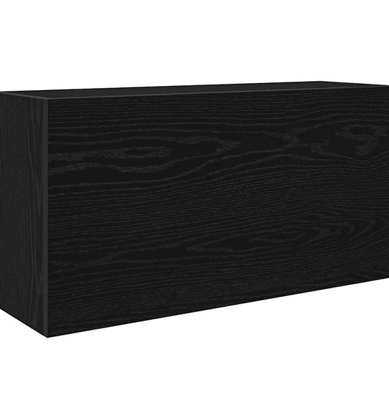 Bad-Wandschrank Schwarz 80x25x40 cm Holzwerkstoff