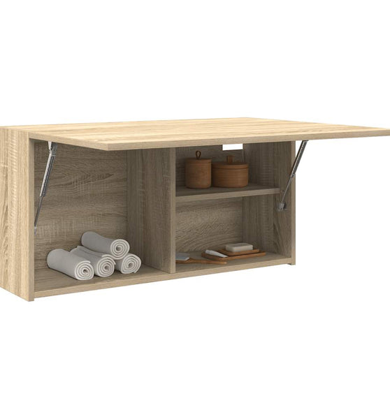 Bad-Wandschrank Sonoma-Eiche 80x25x40 cm Holzwerkstoff