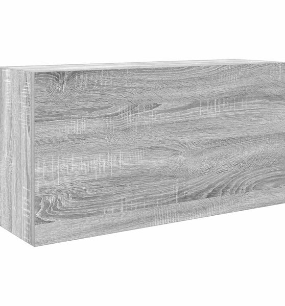 Bad-Wandschrank Grau Sonoma 80x25x40 cm Holzwerkstoff