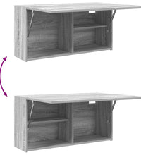 Bad-Wandschrank Grau Sonoma 80x25x40 cm Holzwerkstoff