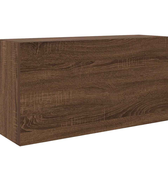 Bad-Wandschrank Braun Eichen-Optik 80x25x40 cm Holzwerkstoff