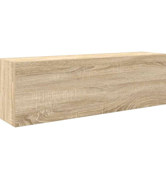 Bad-Wandschrank Sonoma-Eiche 100x25x30 cm Holzwerkstoff