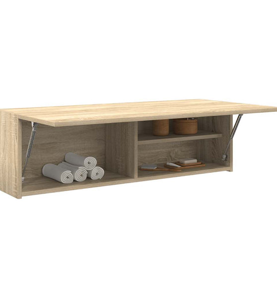 Bad-Wandschrank Sonoma-Eiche 100x25x30 cm Holzwerkstoff