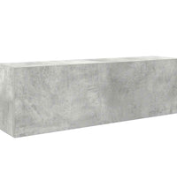 Bad-Wandschrank Betongrau 100x25x30 cm Holzwerkstoff