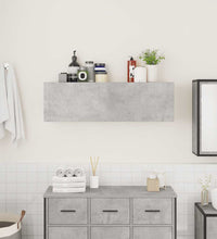 Bad-Wandschrank Betongrau 100x25x30 cm Holzwerkstoff