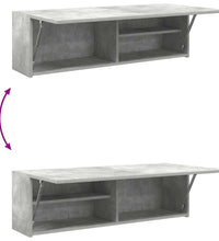Bad-Wandschrank Betongrau 100x25x30 cm Holzwerkstoff