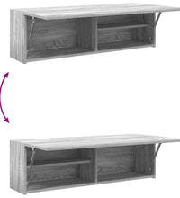 Bad-Wandschrank Grau Sonoma 100x25x30 cm Holzwerkstoff