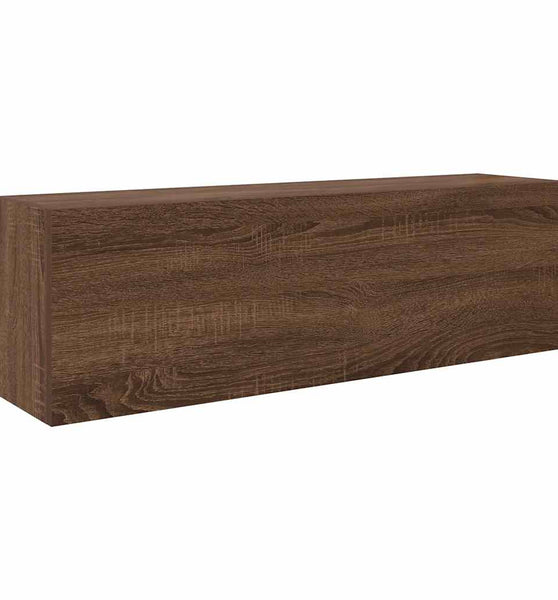 Bad-Wandschrank Braun Eichen-Optik 100x25x30 cm Holzwerkstoff