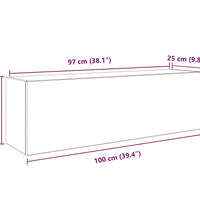 Bad-Wandschrank Braun Eichen-Optik 100x25x30 cm Holzwerkstoff